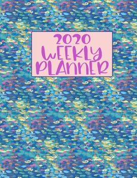 2020 Weekly Planner: Monet water lilies blue and pink 2020 organizer journal calendar gift for women men gifts goal planning notebook business gift busy mom organizer