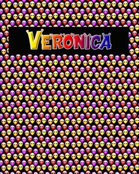 Paperback 120 Page Handwriting Practice Book with Colorful Alien Cover Veronica: Primary Grades Handwriting Book