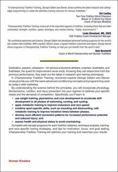 Paperback Championship Triathlon Training Book