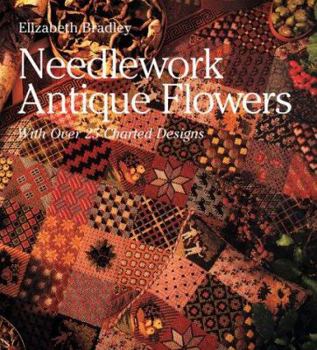 Paperback Needlework Antique Flowers Book