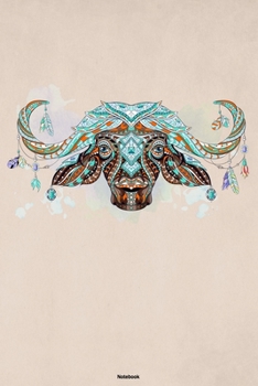 Notebook: Cape Buffalo Polygon Animal Journal Abstract Geometric Pattern Composition Book Colorful Shapes Gift