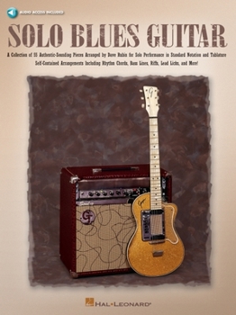 Paperback Solo Blues Guitar Book/Online Audio [With CD (Audio)] Book