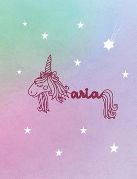 Paperback Aria: Unicorn Name Personalized Notebook Book