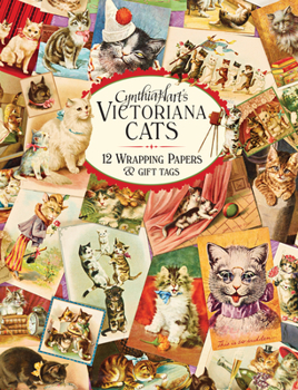 Paperback Cynthia Hart's Victoriana Cats: 12 Wrapping Papers and Gift Tags Book