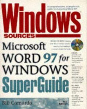 Paperback Windows Sources Microsoft Word 97 for Windows Superguide: With CDROM Book