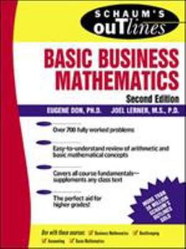 Paperback Schaum's Outline of Basic Business Mathematics Book