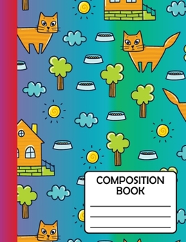 Composition Notebook: Cute Angry Cat Lover Gift For School Kids, Girls, Teens, Teachers & Workers to write in, SOFT cover Wide Ruled (Journal / Diary)