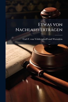 Paperback Etwas von Nachlaßverträgen [German] Book