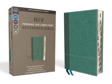 Imitation Leather NIV, Personal Size Reference Bible, Large Print, Imitation Leather, Blue, Indexed, Red Letter Edition, Comfort Print [Large Print] Book