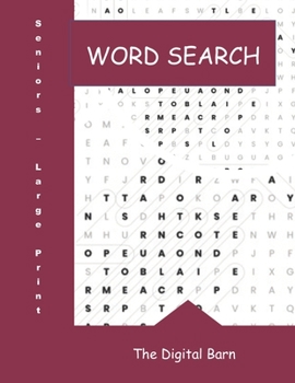 Paperback Large Print Word Search: Large Print for Seniors and those who are visually impaired. Horses, Farm Life, Fruits, Used in the Kitchen etc. Relie Book