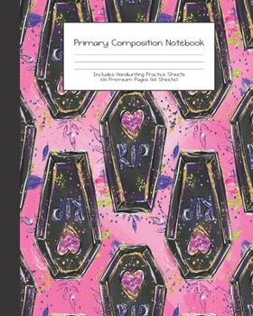 Primary Composition Notebook: Creepy Halloween Kids |Grades K-2 | Handwriting Practice Paper|Primary Ruled With Dotted Midline | 100 Pgs 50 Sheets | ... Girls | Elementary | Teacher | School | Gift