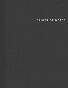 Paperback Cahier de notes: noir A4 - cahier de 110 pages lign?es -- Cahier de note format 8,5x11 pouces noir et blanc [French] Book