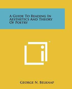 Paperback A Guide to Reading in Aesthetics and Theory of Poetry Book
