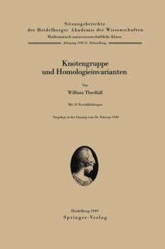 Paperback Knotengruppe Und Homologieinvarianten [German] Book