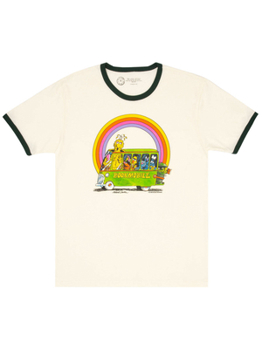 Misc. Sesame Street: Bookmobile Unisex Ringer T-Shirt Large Book