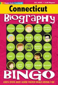 Hardcover Connecticut Biography Bingo Book