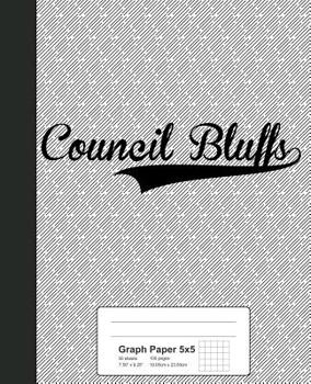 Paperback Graph Paper 5x5: COUNCIL BLUFFS Notebook Book