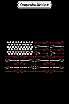 Composition Notebook: Lacrosse American Flag Lax Mom design  Journal/Notebook Blank Lined Ruled 6x9 100 Pages