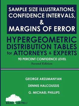 Paperback Sample Size Illustrations, Confidence Intervals, & Margins of Error: Hypergeometric Distribution Tables for Attorneys & Experts: 90 Percent Confidence Book