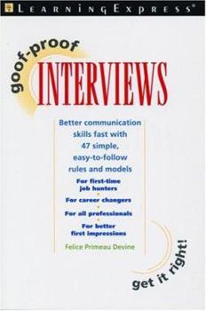 Paperback Goof-Proof Interviews Book