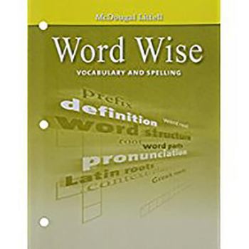 Paperback McDougal Littell Literature: Word Wise Student's Editionvocabulary and Spelling Grade 6 Book