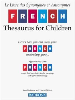 Paperback French Thesaurus for Children Book