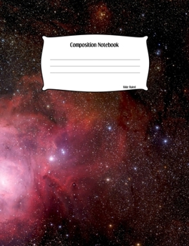 Paperback Composition Notebook: Space Time Star View Theme Cover Journal - Blank Lined Wide Ruled Notebook - Personal Writing Paper Notepad For Scient Book
