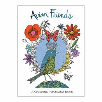 Card Book Avian Friends Coloring Postcards Book