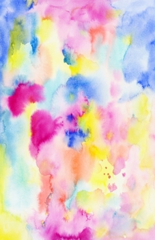 A5 Lined Notebook 110 Pages: Funny Ruled Journal Abstract Watercolor Yellow Red Purple Colorful Pattern 09E. Cute Unique Student Teacher Blank Scrapbook/ Composition/ Planner Great For Home School Off