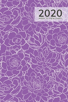 2020 Week To View Diary: Purple floral themed diary with week to view and month to view planners. Includes habit tracking and goal management. Budget ... important contacts, and dotted note paper.