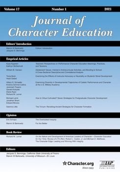 Paperback Journal of Character Education Vol 17 Issue 1 Book
