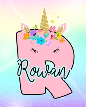 Rowan: Girls Unicorn Journal to Write In | Personalized Journal