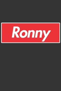 Paperback Ronny: Ronny Planner Calendar Notebook Journal, Personal Named Firstname Or Surname For Someone Called Ronny For Christmas Or Book