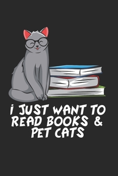 Katze Buch Notizbuch: Katze Lesen Notizbuch f�r B�cher Liebhaber / Notizheft / Notizblock A5 (6x9in) Dotted Notebook / Punkteraster / 120 gepunktete Seiten