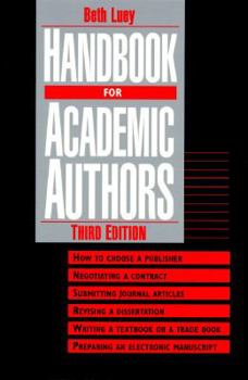 Paperback Handbook for Academic Authors Book