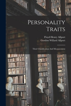Paperback Personality Traits: Their Classification And Measurement Book
