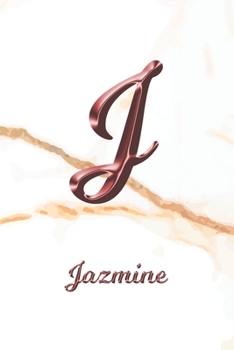 Jazmine: Sketchbook | Blank Imaginative Sketch Book Paper | Letter J Rose Gold White Marble Pink Effect Cover | Teach & Practice Drawing for ... Doodle Pad | Create, Imagine & Learn to Draw