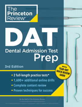 Paperback Princeton Review DAT Prep, 3rd Edition Book