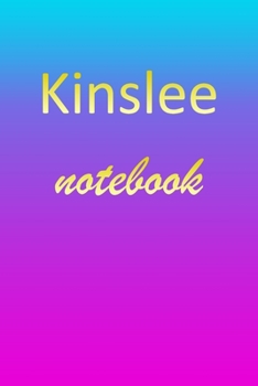 Paperback Kinslee: Blank Notebook - Wide Ruled Lined Paper Notepad - Writing Pad Practice Journal - Custom Personalized First Name Initia Book