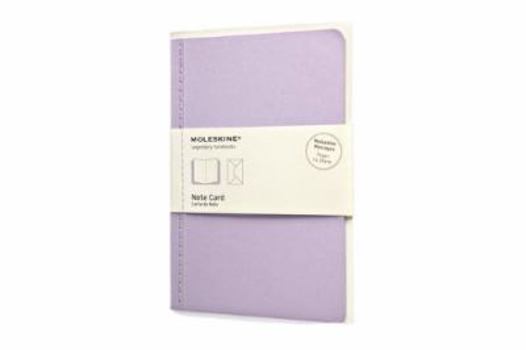 Cards Moleskine Messages Note Card, Pocket, Plain, Persian Lilac, Soft Cover (3.5 X 5.5) Book