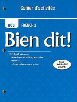 Paperback Bien Dit!: Cahier d'Activities Student Edition Level 2 [French] Book