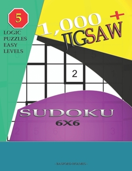 Paperback 1,000 + sudoku jigsaw 6x6: Logic puzzles easy levels Book
