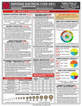 Pamphlet 2017 National Electrical Code NEC Quick-Card Book