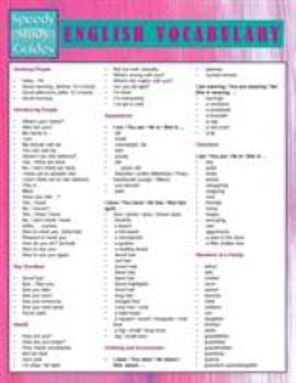 Paperback English Vocabulary (Speedy Study Guides) Book