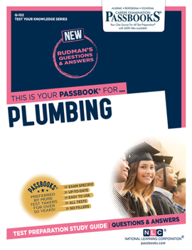 Paperback Plumbing (Q-102): Passbooks Study Guide Volume 102 Book