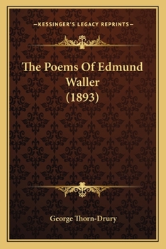 Paperback The Poems of Edmund Waller (1893) Book