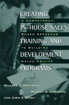 Hardcover Creating In-House Sales Training and Development Programs: A Competency-Based Approach to Building Sales Ability Book