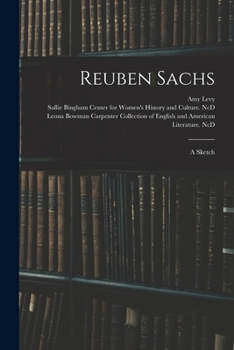 Paperback Reuben Sachs: a Sketch Book