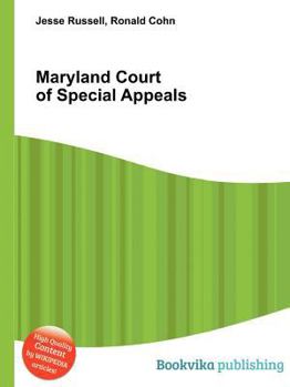 Paperback Maryland Court of Special Appeals Book