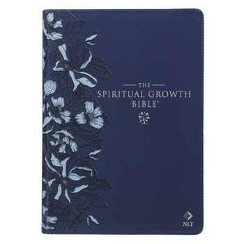 Imitation Leather Nlt, the Spiritual Growth Bible (Faux Leather, Navy) Book